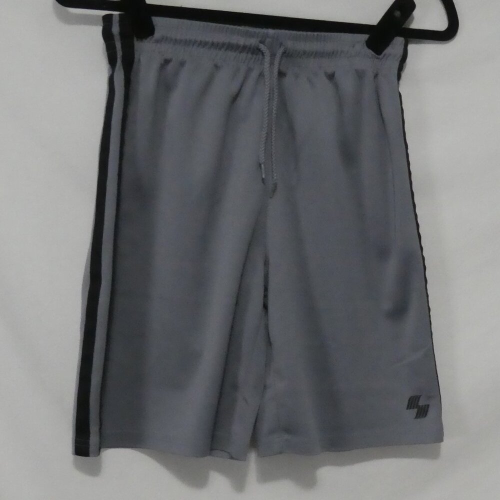 PLACE SPORT | Youth XL 14 | Sporty Grey Shorts with Side Stripe
